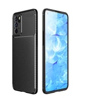 Oppo Reno 6 4G Kılıf Karbon Silikon Case (Siyah)