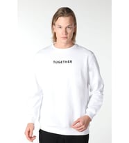 Erkek Baskılı Sweat Beyaz (Beyaz)