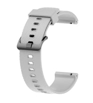 Samsung Galaxy Watch Active 2 44mm Kordon Tokalı Ekose Silikon (Gri)