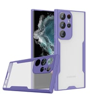 Galaxy S23 Ultra Kılıf Zore Parfe Kenarları Pastel Renk Silikon Kılıf (Mor)