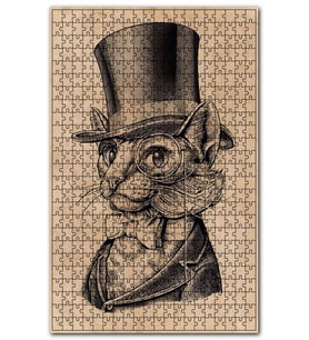 Cakapuzzle Aristokrat İngiliz Kedisi Puzzle Yapboz MDF (Ahşap) (255 Parça)