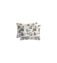 LİEF HOME AYICIK VE TEKNE DESENLİ BEBEK YASTIK KILIFI 2 FARKLI RENK SEÇENEĞİYLE / 35x45 ( 2 Adet ) (Sarı)