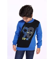 Toontoy Erkek Çocuk Baskılı Sweatshirt (Saks)