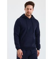 Monox Erkek Kapşonlu 3 İplik Sweatshirt (Lacivert)