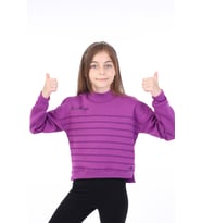 Toontoy Kız Çocuk Baskılı Sweatshirt (Mor)
