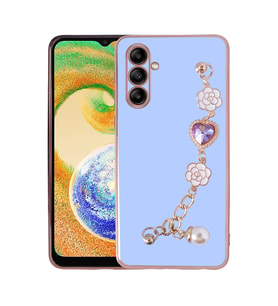 Galaxy A04S Kılıf El Tutamaçlı Kamera Korumalı Taka Silikon Kılıf (Mor)