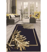 Dijital Kaymaz Taban Yıkanabilir Modern Renkli Salon Halısı Mutfak Halısı Yolluk ND-HT-846 (Lacivert)