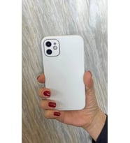 iPhone 11 Pro Max Mat Elektro Cam Kamera Korumalı Kılıf (Beyaz)