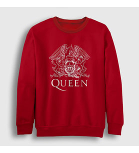 Presmono Unisex Beyaz Zodiac Queen Sweatshirt 103251tt (Kırmızı)