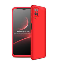 Galaxy A12 Kılıf Zore Ays Full Koruma Kılıf (Kırmızı)