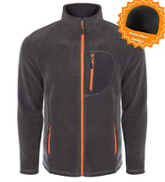 Ghassy Co. Polar Erkek Tam Fermuar + 3 Cep ((YENİ SEZON)) (Füme - Turuncu)