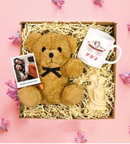 Kişiye Özel Kupalı Figürlü Mum & Teddy Ayıcık Hediye Seti (Model 3)