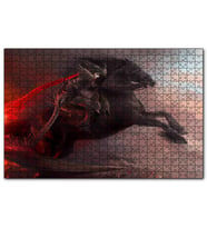Cakapuzzle Siyah Atlı Savaşçı  Puzzle Yapboz MDF (Ahşap) (500 Parça)
