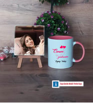 Öğretmene Hediye Fotoğraflı Dekoratif Taş, Kupa Bardak Beyaz Hediye Öğretmenler Günü Hediyesi (Model 6)