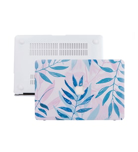 MacBook Pro Kılıf HardCase A1706 1708 1989 2159 A2251 A2289 A2338 Kılıf Flower02 (Siyah-Mavi)