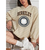 Unisex Berkeley Baskılı Sweatshirt (Bej)