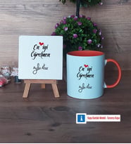 En İyi Öğretmen Dekoratif Taş, Kupa Bardak Kırmızı Hediye (Model 12)