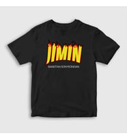 Presmono Unisex Çocuk Beyaz Thrasher K Pop Jimin Bts T-Shirt 272401tt (Siyah)