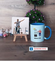 Babalar Günü Hediyesi Fotoğraflı Dekoratif Taş, Kupa Bardak Beyaz Hediye Babaya Doğum Günü Hediyesi (Model 4)
