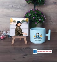 Temizlik Görevlisi Fotoğraflı Dekoratif Taş, Kupa Bardak Beyaz Hediye (Model 12)