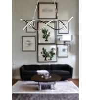 Lumora Modern Tasarım Beyaz Ledli Cafe - Mutfak - Salon 2 Li Led Avize (Gri)