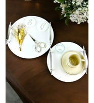 Adoration Polyester Söz Tepsisi (Gümüş)