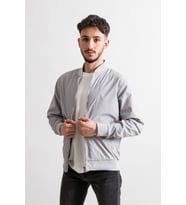 FBI Jeans Slimfit Gofre Kumaş Kolej Yaka Astarlı Baharlık Mont (Gri)