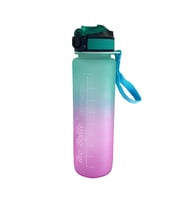 Pipetli, Çift Renkli, Mika Motivasyon Matarası 1 Lt HK2735 (Yeşil)