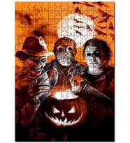 Cakapuzzle Dolunayda Korku Karakterleri Bir Arada Puzzle Yapboz MDF (Ahşap) (1000 Parça)