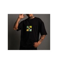Unisex Oversize Four Tshirt (Siyah)