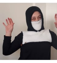 Örgü Taraftar Serisi Balaklava, Handmade Taraftar Kış Şapkaları , Galatasaray Şapkası, Beşiktaş Şapkası, Trabzon Şapkası, Fenerbahçe Şapkası, Kemzey Handmade (Siyah - Beyaz)