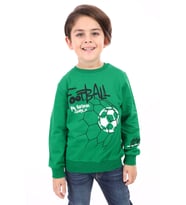 Toontoy Erkek Çocuk Baskılı Sweatshirt (Çimen Yeşili)