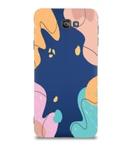 PrintiFy Samsung Galaxy J7 Prime Lansman Kılıf Karışık Renkler Tasarımlı İçi Kadife Kapak (Lacivert)