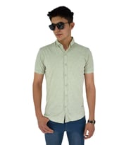 Erkek Dügmeli Polo Yaka Tişört R4400 BGL-ST02773 (Çağla Yeşili)