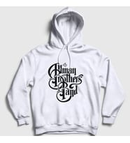 Presmono Unisex Beyaz Logo The Allman Brothers Band Kapüşonlu Sweatshirt 465980tt (Beyaz)