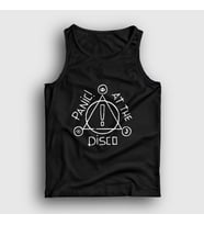 Presmono Unisex Beyaz Logo V2 Panic! at the Disco Atlet 72867tt (Siyah)