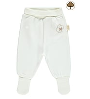 Civil Baby Bebek Organik Çoraptolon 1-9 Ay Mavi (Ekru)