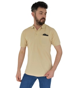 Erkek Polo Yaka Cepli Tişört 2351 BGL-ST02816 (Taş)