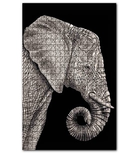 Cakapuzzle Desenli Fil Görsel Puzzle Yapboz MDF (Ahşap) (500 Parça)