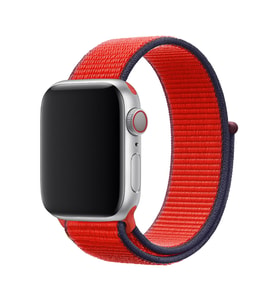 BİPOWER Apple Watch 42-44mm KRD3 Hasır Kordon - Sport (Kırmızı)