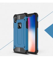 iPhone XR 6.1 Kılıf Crash Zırh Silikon Kılıf (Mavi)