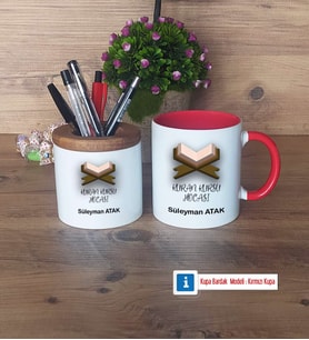 Kuran Kursu Hocası Kalemlik, Kupa Bardak T Kişiye Özel Hediye (Model 5)