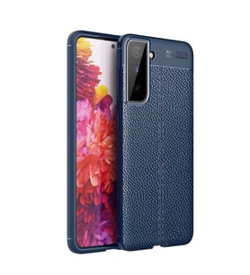 Galaxy S21 Plus Kılıf Zore Niss Deri Desenli Silikon Kılıf (Lacivert)