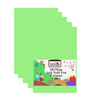 Fon Kartonu 50x70 cm 120 gr 5 Adet 50*70 cm Renkli Fon Kartonu Kağıdı 120 Gr Okul Sınıf Etkinlik Kreş Okul Öncesi (Açık Yeşil)