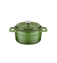 Lava Döküm Yuvarlak Tencere. Trendy Çap(Ø) 18cm. (Yeşil)
