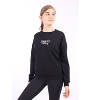 Toontoy Kız Çocuk Baskılı Sweatshirt (Siyah)