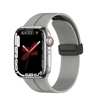 Apple Watch 42mm 44mm 45mm Seri 1 2 3 4 5 6 7 8 Se Uyumlu Coastal Manyetik Tokalı Silikon Kordon (Taş)