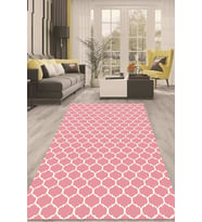 Dijital Kaymaz Taban Yıkanabilir Modern Renkli Salon Halısı Mutfak Halısı Yolluk ND-HT-545 (Pembe)