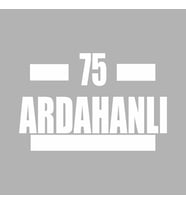75 Ardahanlı Araba Sticker siyah 16x9 CM (Beyaz)