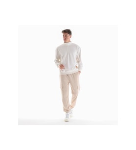 ERKEK DİK YAKA SWEAT (Ekru)